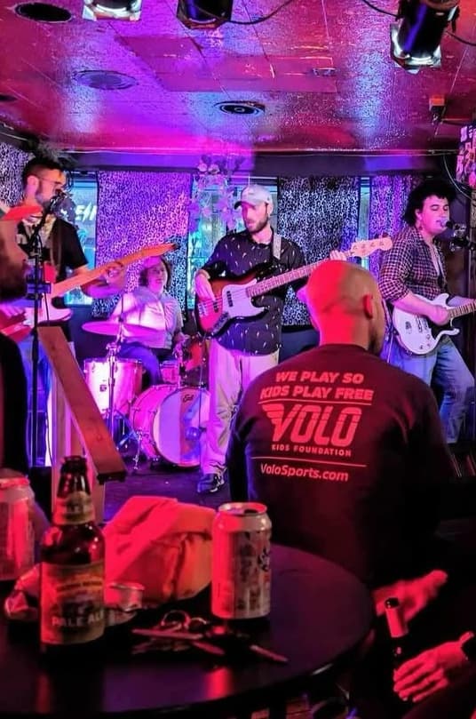 Solar Garlic on stage at The Lion's Lair.