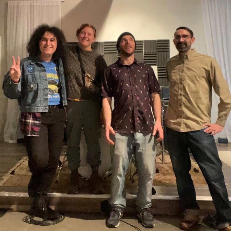 Solar Garlic on stage at Fracos bar in Littleton.